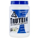 Alimentation du corps Trutein Poudre à haute teneur en protéines : 45 % Whey, 45 % Caséine, 10 % Mélange à agiter de protéines blanches d'oeufs, sans gluten, faible teneur en sodium, poudre de supplément de protéines à faible teneur en glucides pour les hommes et les femmes, fèves de vanille, 2lb