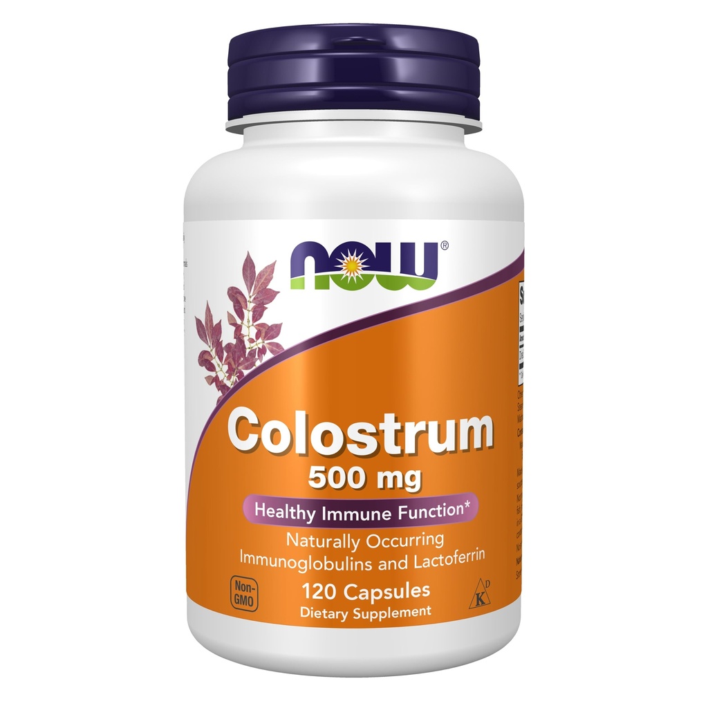 MAINTENANT compléments alimentaires, colostrum 500 mg, immunoglobulines d'origine naturelle et lactoferrine, 120 gélules