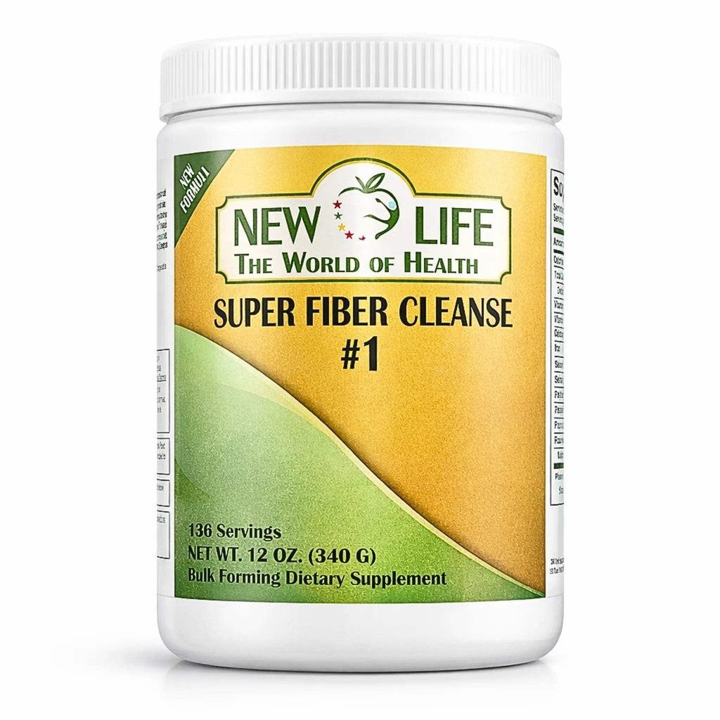 New Life Super Fibre Cleanse 1, support de désintoxication, feuille de Senna, 12 Oz