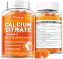 Calcium 1200 mg mit Vitamin D3 Zusatzgummis für Erwachsene: Ultimate Absorption Calcium Citrat mit Vitamin D3 K2, Kurkumaextrakt, MSM für Frauen Männer