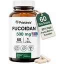 PRISTINE'S Fucoidan 500MG Immunität Ergänzung Kapseln - 60 Tage Versorgung - Brauner Seetang Extrakt - Potent pflanzlicher Antioxidans Lung Gesundheit & Haut Gesundheit Unterstützung