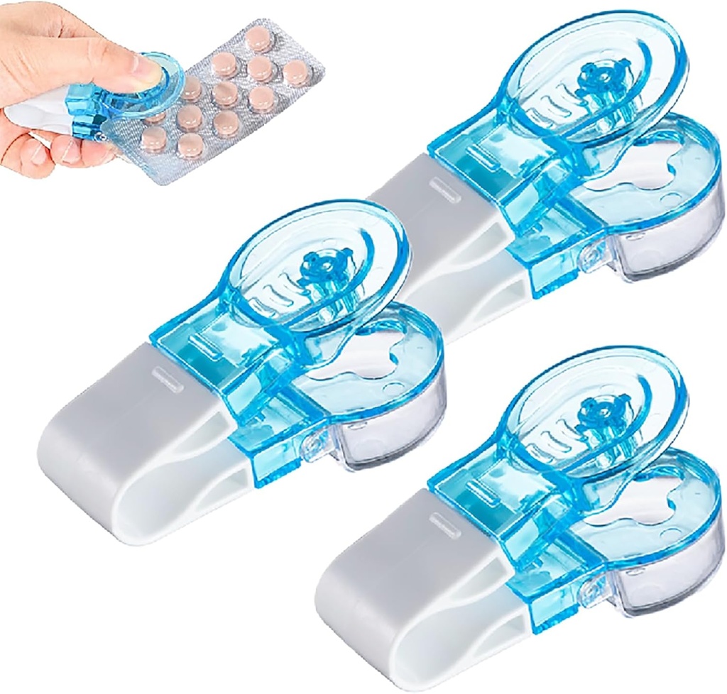 Portable Pill Taker, Mise à jour de l'outil d'extraction de pilules Portable Popper Tool, Pull Popper for Blister Packs, Portable Travel Tablet Dispenser Pills Extractor Tool Gadgets ménagers (3pcs)