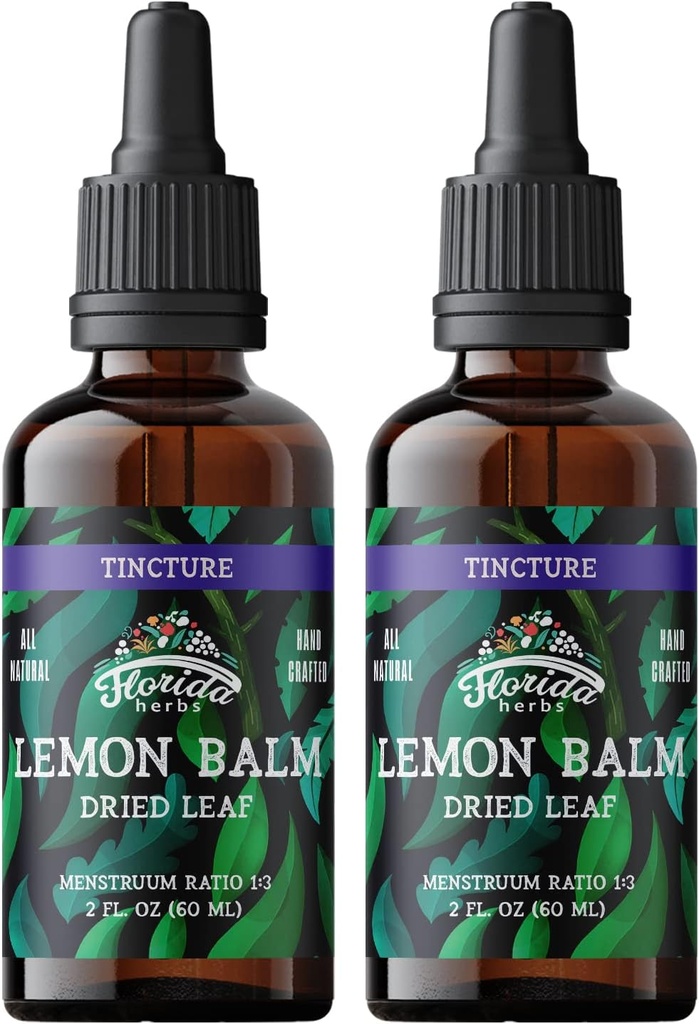 Teinture de baume de citron - gouttes de citron biologique - Extrait de baume de citron - Fabriqué aux États-Unis - Organic 4 Fl Oz