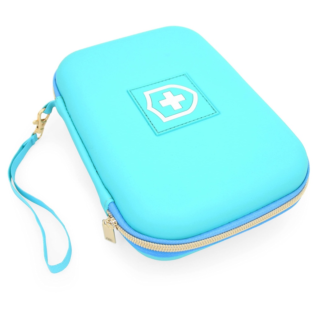 CASEMATIX 8" Türkis-Asthma-Inhalator-Gehäuse für Reisen Passt Spacer, Maske und Zubehör, Enthält nur Case