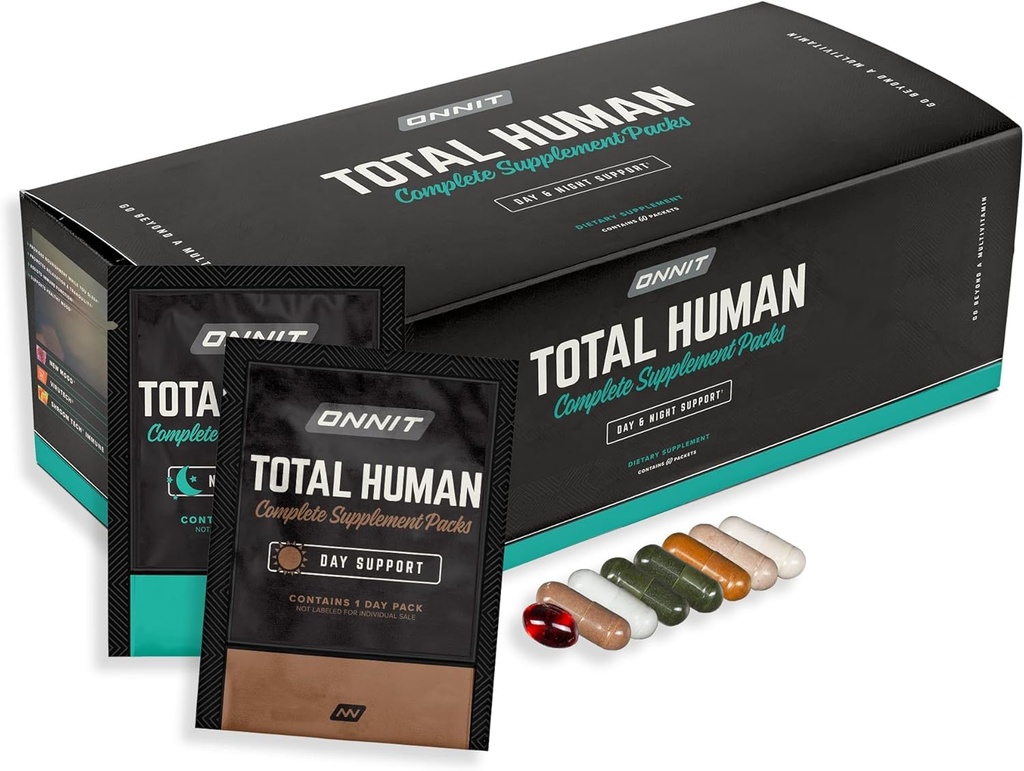 ONNIT Gesamt Mensch Tag und Nacht Vitamin Packs für Männer und Frauen, Kapsel, Erwachsene Multivitamin, 30-Tage Versorgung