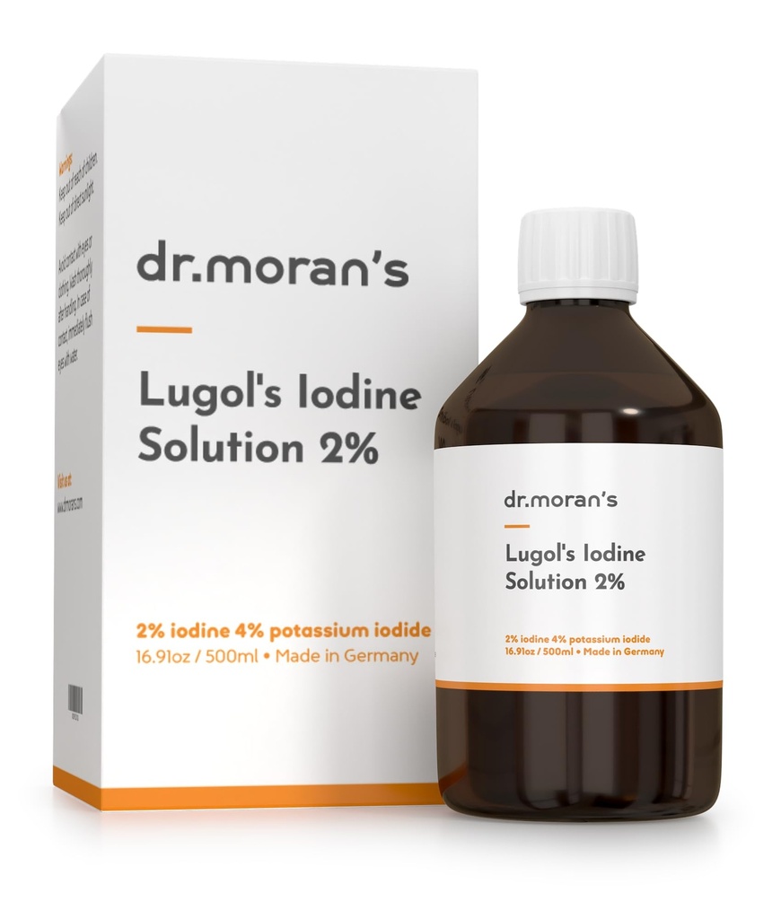 LUGOL'S Iodine 2% Lösung | USP/PH. EUR. | 16.91oz | Made in Germany