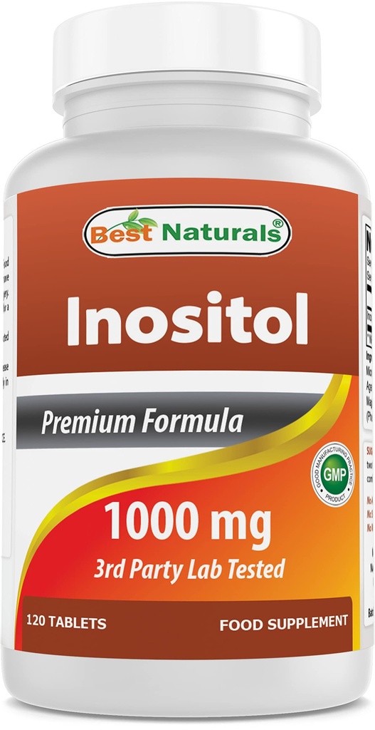 Meilleur Inositol Naturel 1000mg 120 comprimés - également appelé vitamine B8