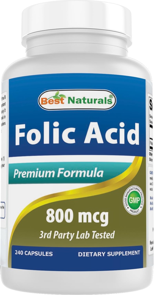 Best Naturals Folsäure 800 mcg 240 Kapseln
