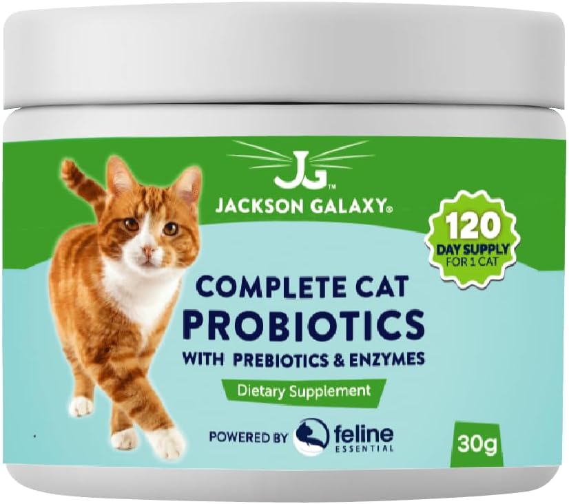 Komplette Cat Probiotics mit Präbiotika und Enzymen von Jackson Galaxy - Verdauungsunterstützung, Immununterstützung Nahrungsergänzung - Made in The USA