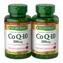 Natures Bounty CoQ10 200 mg Softgels, Heart Health & Cellular Energy Support, Twin Pack, 160 Softgels à libération rapide