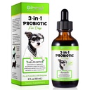 Probiotic for Dogs, Natural 3 in 1 Hund Probiotic Drops hilft, die Durchfall, unterstützt Gut Gesundheit, juckende Haut, Allergien, Immunität, Verdauungsenzym für Hundeergänzung, Bacon Flavor - 60ml / 2 fl.oz