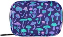 Mushroom Colorful Pill Box 7 Day Pill Case Travel Pill Organizer Bag with Zipper Portable Weekly Vitamin Medicine Supporter Pouch Bag