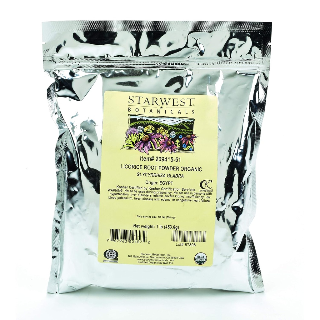 Starwest Botanicals Organic Licorice Root Powder, 1 Pfund