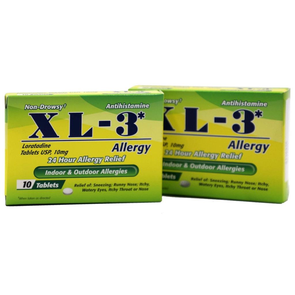 XL-3 Allergy, 24 Stunden Allergy Relief, 2-Pack mit je 10 Tabletten