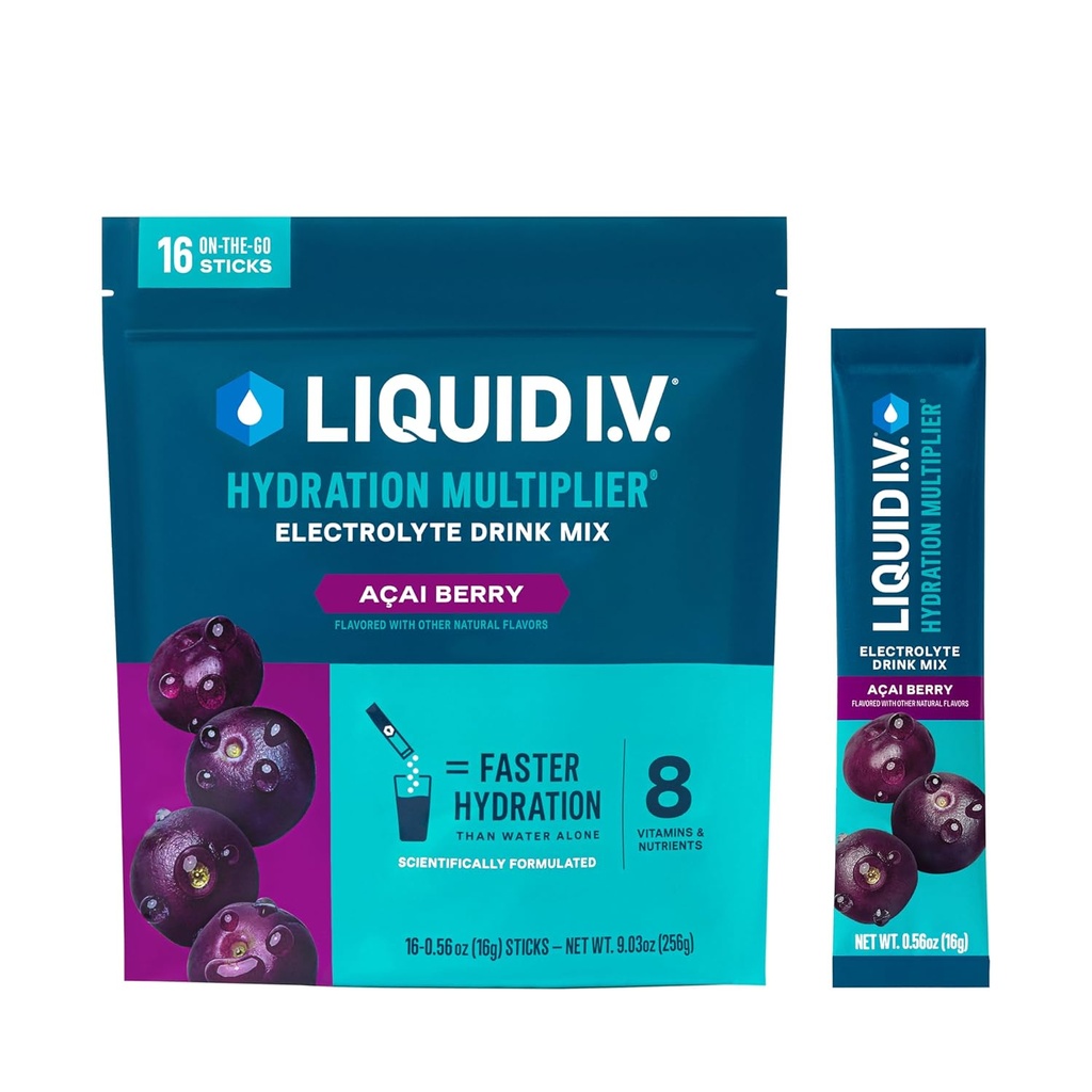 Liquid I.V.® Multiplier d'hydratation® - Açaí Berry - Packs de poudres d'hydratation