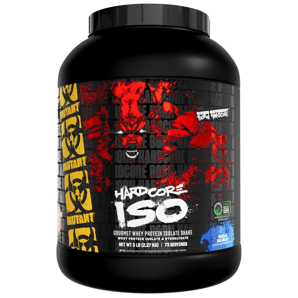 Mutant ISO Surge Whey Protein Isolate Pulver Acts schnell zu helfen, Muskel, Masse und Stärke, 5 lb - Vanilla Ice Cream