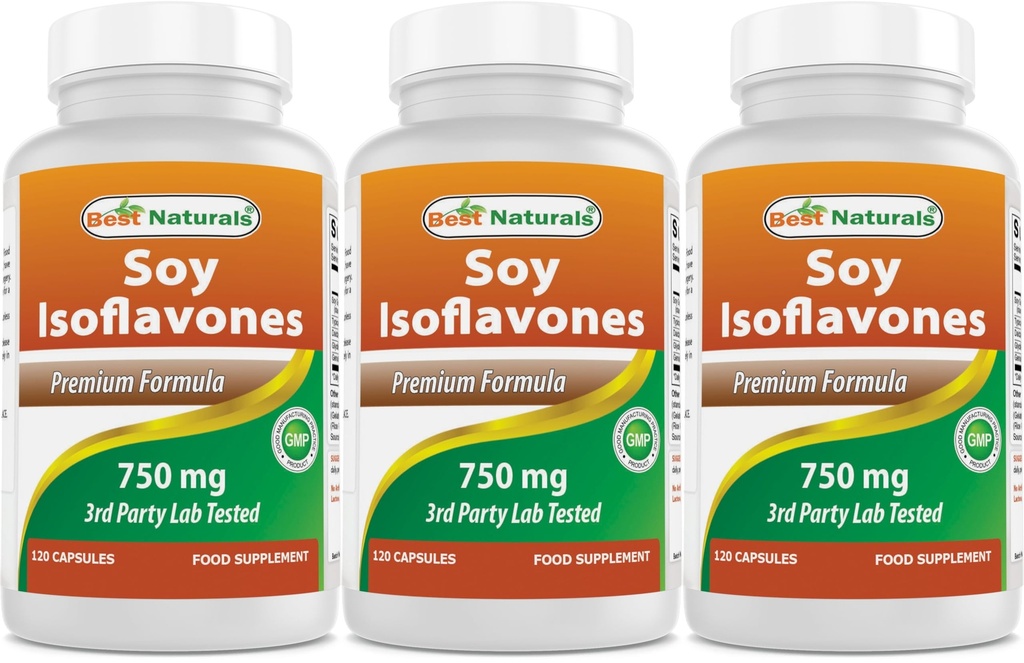 Best Naturals Soy Isoflavones 750 mg 120 Kapseln (120 Count (Pack von 3))