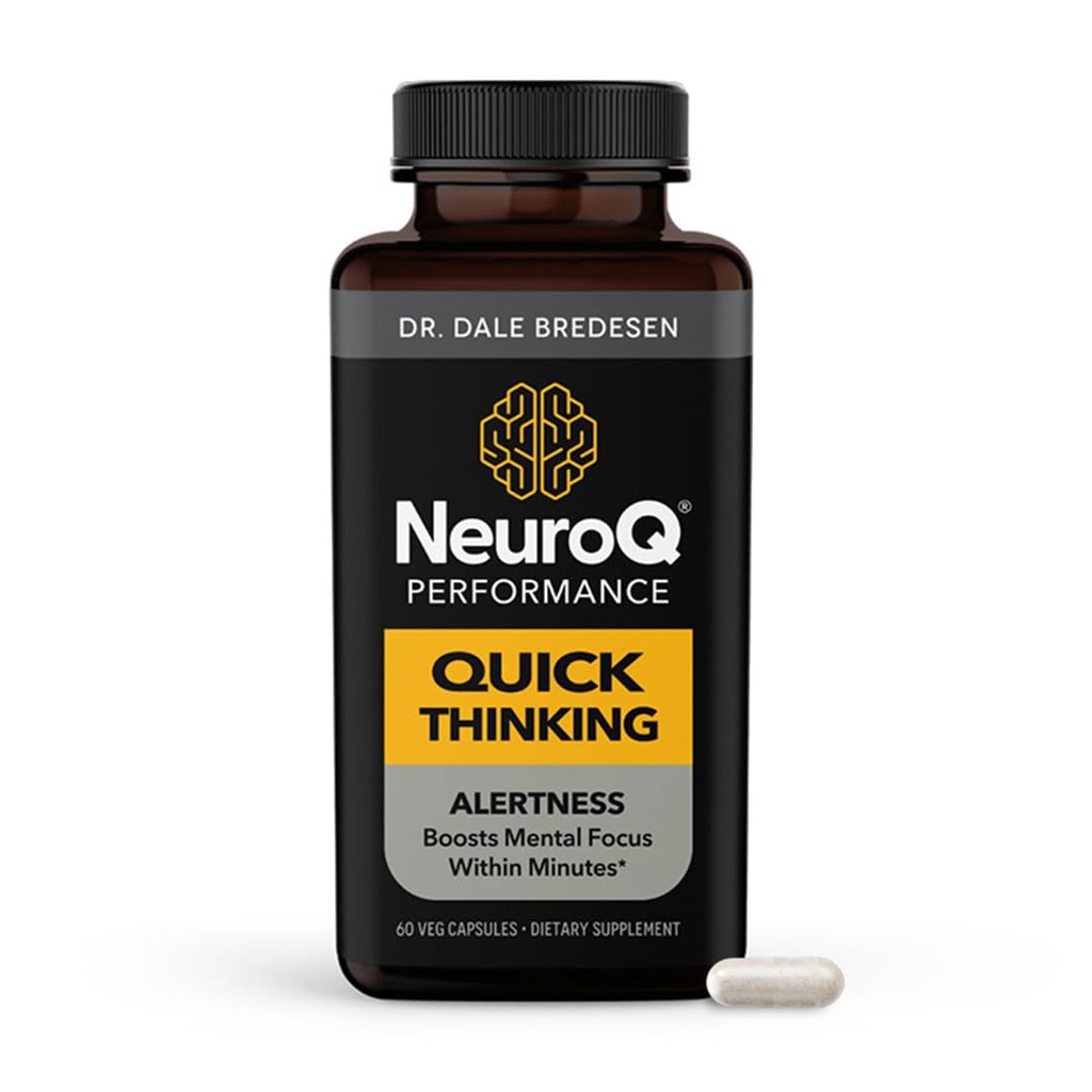 LifeSeasons NeuroQ - Schnell denken Ergänzung Pillen - Erhöht Alertness + Unterstützt Mental Fokus - L-Theanine Koffein L-Tyrosine & Beta-Alanine (60 Kapseln)