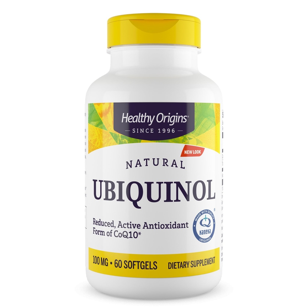 Gesunde Ursprünge Ubiquinol 100 mg (Kaneka QH, Non-GMO, Glutenfrei, Herzunterstützung, Energieunterstützung), 60 Softgels
