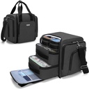 BAFASO große Säule Flasche Organizer mit 4 inneren abnehmbaren Pouches, Medizin Tasche kommen mit Schulterriemen (BAG NUR), Schwarz