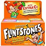 FLINTSTONES Plus Immunity Support Supplément multivitamine pour enfants Comprimés à croquer, 60 Nombre