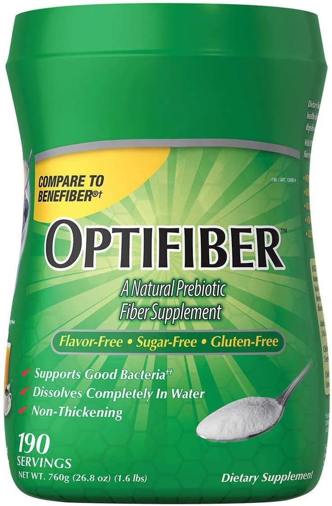 Optifibe'r Powder von Kik-Iand, Fiber Supplement, 25.6 oz (190 Servierungen)