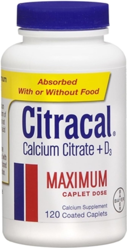 Citracale Maximum Plus D3 Citrate de calcium, 120 Nombre (paquet de 2)