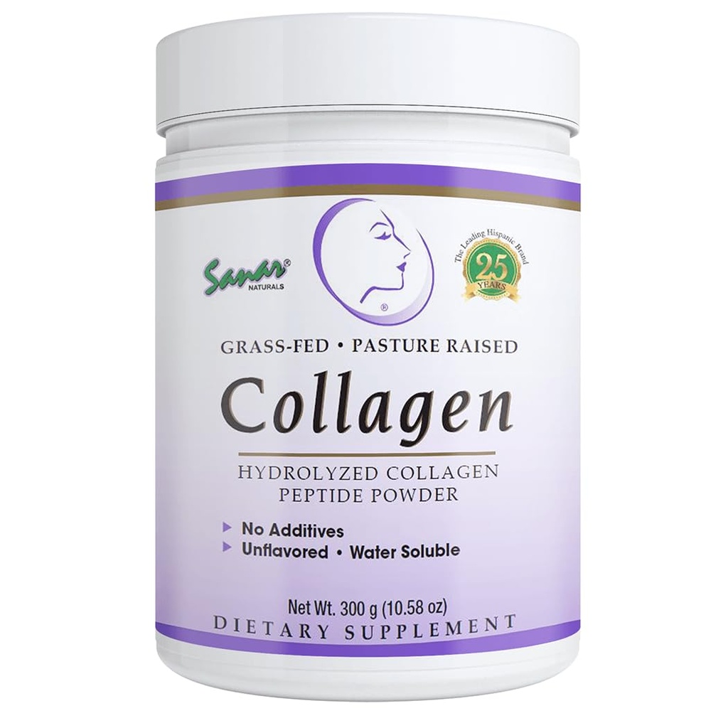 Sanar Naturals Collagen Peptides Powder, Unflavored - Haar, Haut, Nagel, Joint Support - Reduzieren Falten und verbessern Hautelastizität - hydrolysierte Collagen Supplement, 10.58 oz