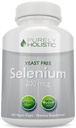 Sélénium 200mcg - 365 Capsules Vegan non comprimés - Sans L-Sélénométhionine pure et levure pour une meilleure absorption - Support du système thyroïde, cardiaque et immunitaire - Trace minéral antioxydant - Fabriqué aux États-Unis
