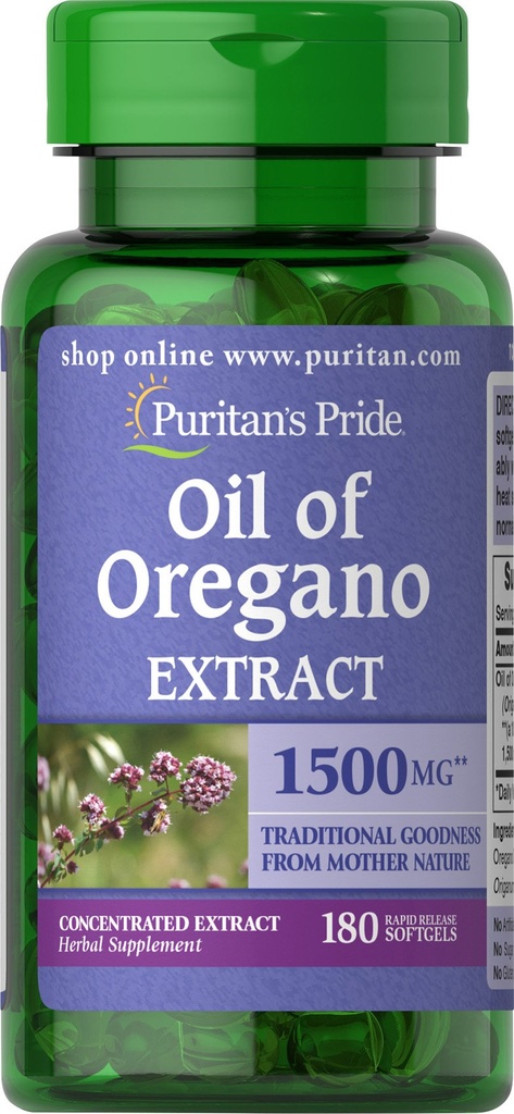 Puritan's Pride Öl von Oregano Extrakt 150 mg Softgels, 180 Graf