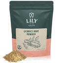 Lys of the Valley Licorice/Liquorice Root Powder - Ground Mulethi Originaire de l'Inde - Adoucisseur naturel - Vegan & sans gluten - emballé dans une poche refermable (16oz, 453g)