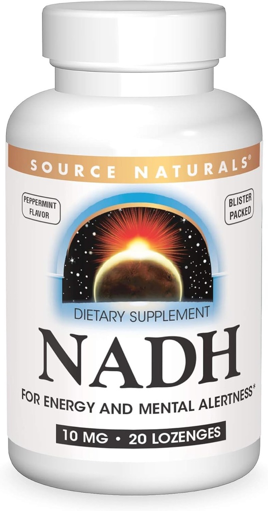 Quelle Naturals NADH 10mg, Boost Energy und Mental Alertness - 20 Lozenges