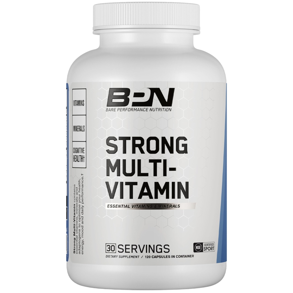 BARE PERFORMANCE NUTRITION, BPN Strong Multi-Vitamin, Foundational Health, Improved Mood and Sleep, Adaptogens, Improved Cognitive Health