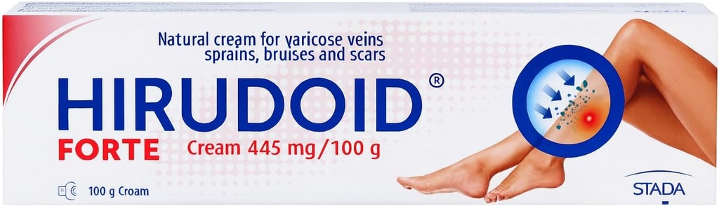 HiruCream Forte 100g Creme für Venen Bruises Narben Sprains, Made in Germany