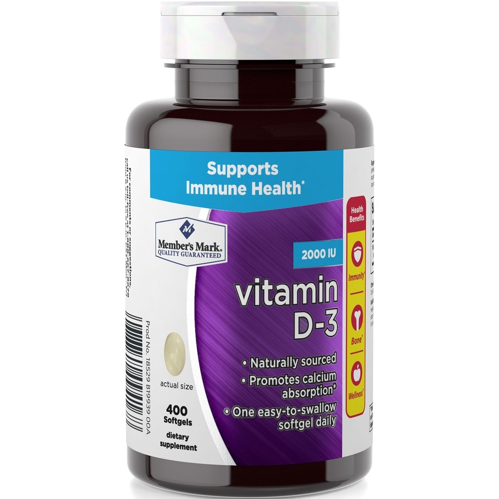 Mark de membre vitamine D-3 2000 UI complément alimentaire (400 comte)