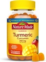 Nature faite curcumine curcuma 250mg par portion, supplément alimentaire pour le soutien antioxydant, 60 Gummies, 30 jours d'approvisionnement
