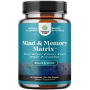 Nootropic Brain Supplement for Memory and Focus Enhancement - Vitamine für psychische Gesundheit & Klarheit mit VIT A, B6, Riboflavin, Niacin, Thiamin & Folat - Kognitiver Komplex für die Vitalität des Geistes - 60 Ct
