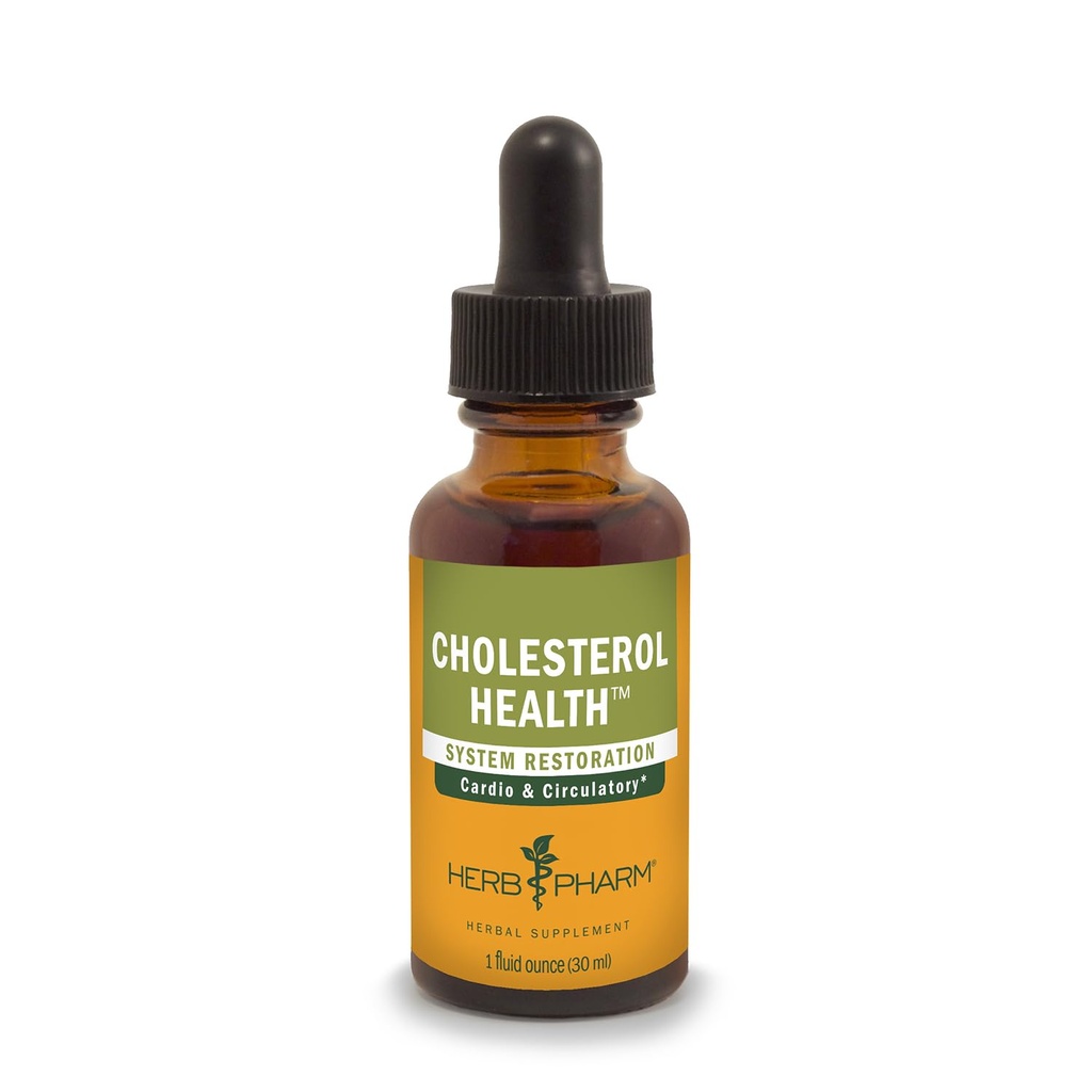 Kräuter Pharm Cholesterol Gesundheit Kräuterflüssigkeit Formel für Herz-Kreislauf- und Kreislaufunterstützung - 1 Unze