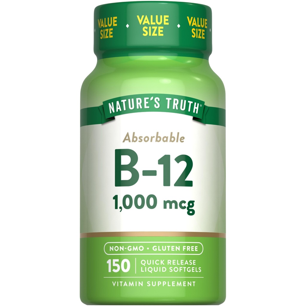 La vérité de la nature Vitamine B12.000 mcg.150 Softgels.