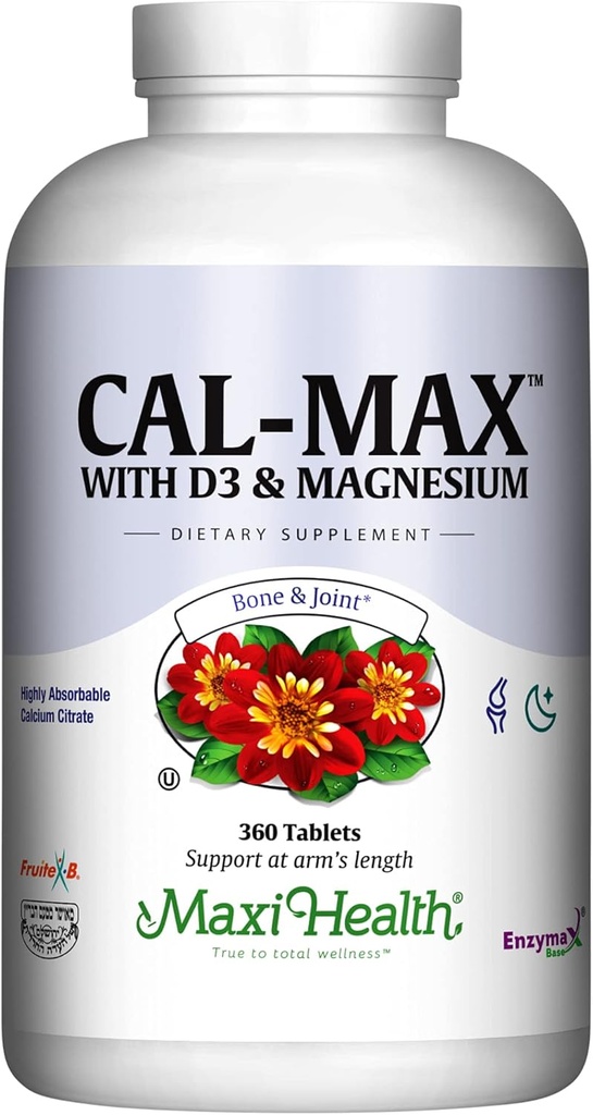 Calcium 1000 mg mit Vitamin D3 (400 IU) und Magnesium (750 mg) - Nahrungsergänzungsmittel für Knochen, Zähne, Gelenkunterstützung - für Männer und Frauen - 360 Tabletten
