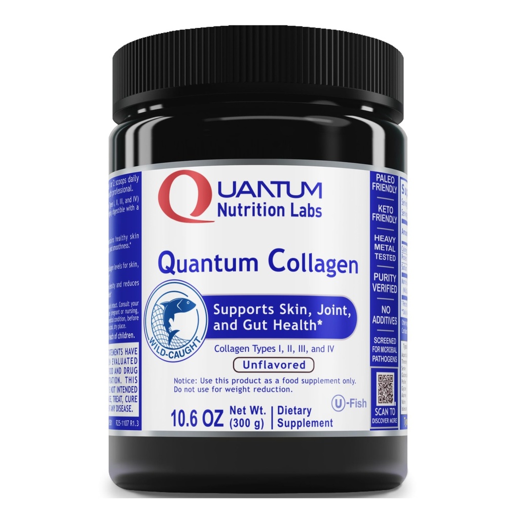 QNL Quantum Collagen - Sustainable Sourced Hydrolyzed Marine Collagen - Gut Health Supplement für Damen und Herren - Angebote Joint Support - 7 oz