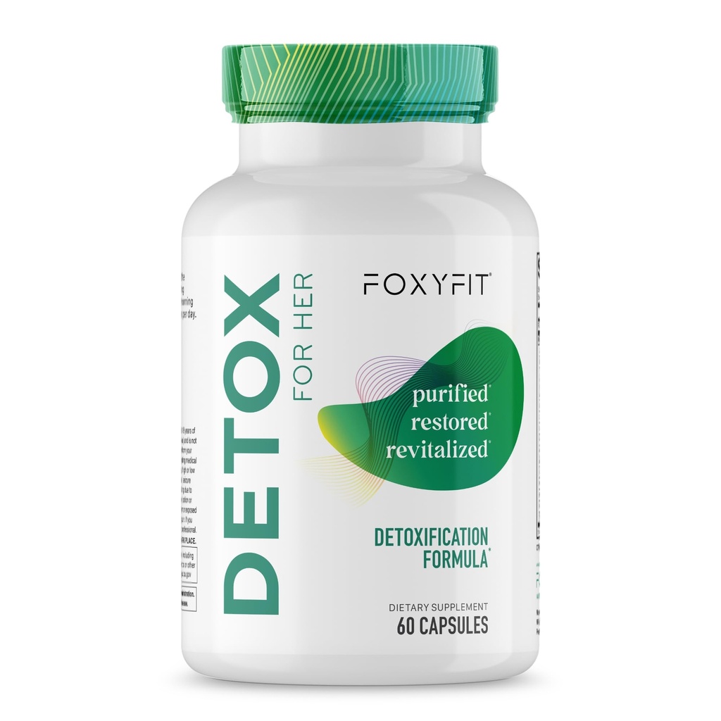 FoxyFit Detox für Ihre 30-Tage-Detox-Reinigungsformel, die gesunde Verdauungsfunktion unterstützt, fördert Entgiftung, & Salden von innen*