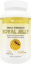 ML Naturals Royal Jelly 1500mg 120 Gemüsekapseln, entspricht 6% (27mg) 10-HDA. Freeze-Dried, Gluten Free, NSF-Certified & cGMP-Compliant