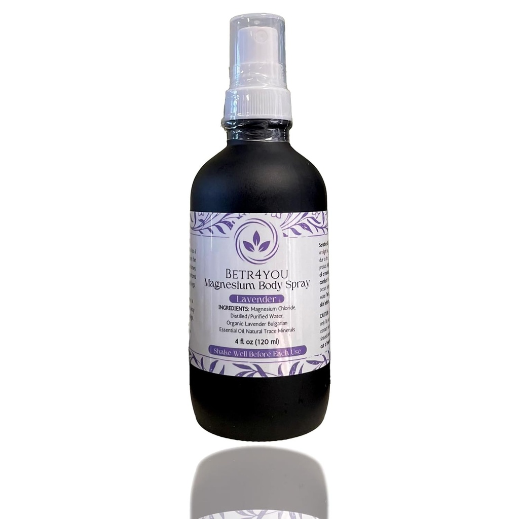BETR4YOU Official | Topical Magnesium Body Spray | 4 Fl. Oz. | Viral TikTok Produkt (4 Fl Oz, Lavender)