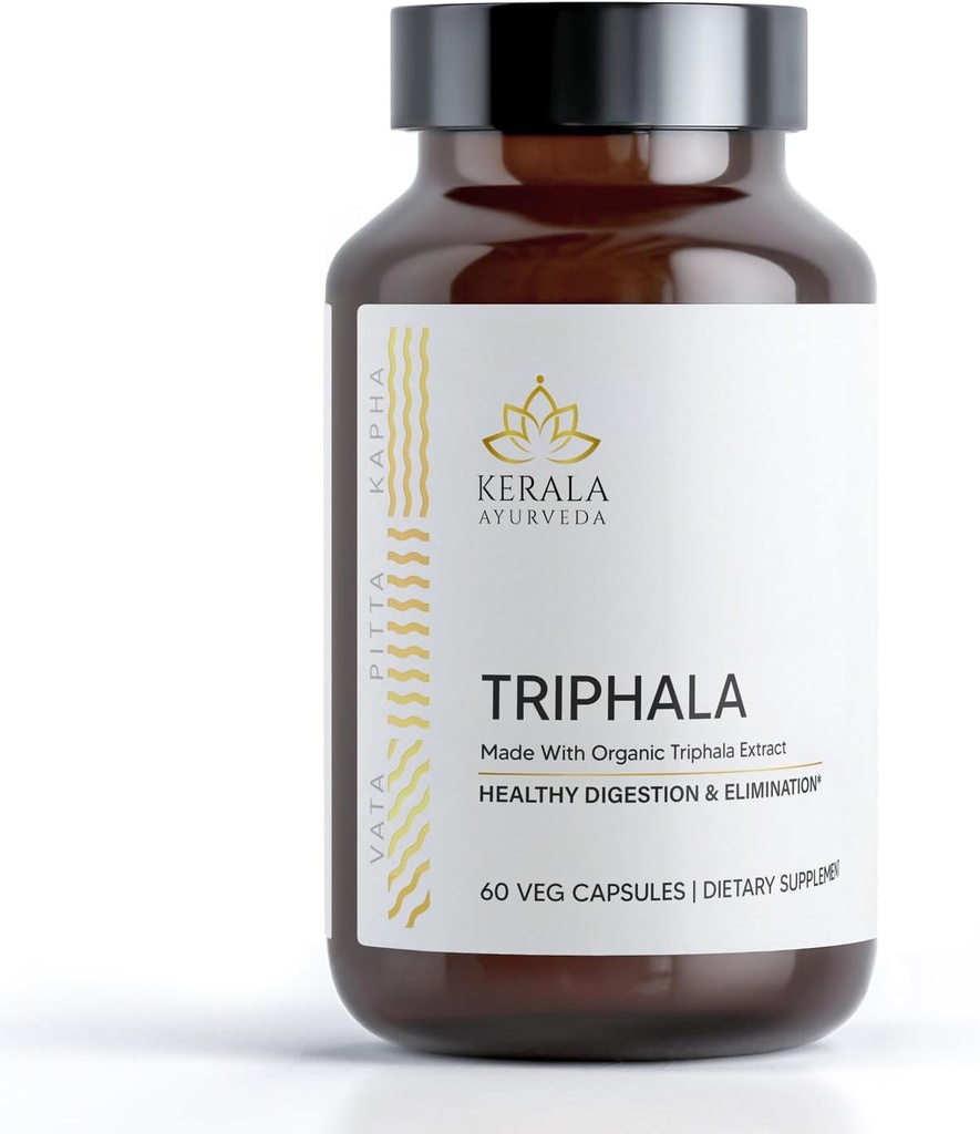 Kerala Ayurveda Triphala Capsules - 60 Count.