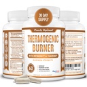 Pure Optimale thermogene Fat Burner für Damen - Fortgeschrittene Stoffwechselunterstützung & Energie Booster - Natürliche Inhaltsstoffe, Vegan-Friendly, Non-GMO - 60 Kapseln
