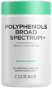 Codage Polyphénols Supplément spectre large - Mélange de 15 baies, fruits et extraits botaniques, feuille de thé vert décaf, Quercetin, resvératrol, grenade, curcuma - Non-OGM - 120 capsules