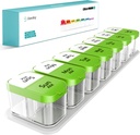 Daviky große wöchentliche Pille Organizer 2 Mal pro Tag, extra große Reise Pille Box 7 Tage, Am Pm zweimal täglich Pille Fall, Pill Holder Container für Vitamin, Medizin, Supplement, Fischöl, BPA frei, Grün
