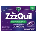 ZzzQuil, Nighttime Sleep Aid LiquiCaps, 25 mg Diphenhydramin HCl, No.1 Sleep-Aid Marke, Non-Habit Forming, Fall Asleep Fast, 48 Count