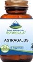 Pure Mountain Botanicals Astragalus Root Capsules - 90 Kosher Vegan Caps mit 470mg Organic Astragalus